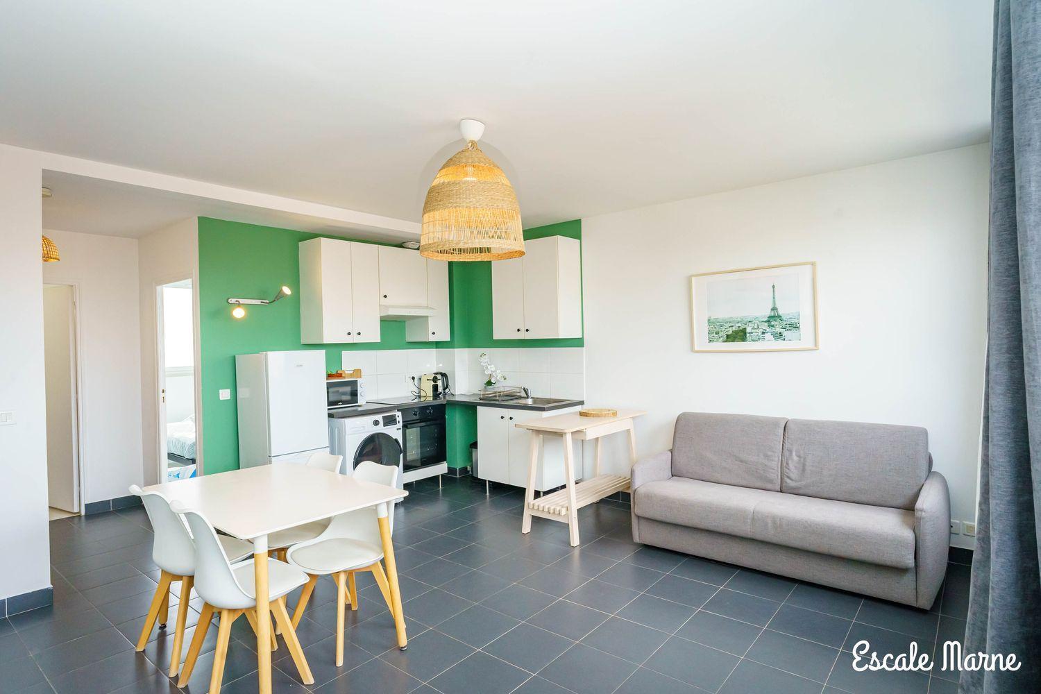 Escale-Marne Fr - 201 - Free Parking - Free Luggage Storage - All Equipped - Linen Included - Washing Machine - Luxury Emma Mattress 160X200 - 10Mn Walk Metro 8 - Rer A - Panoramic View - From 1 To 6 Guests Мезон-Альфор Экстерьер фото